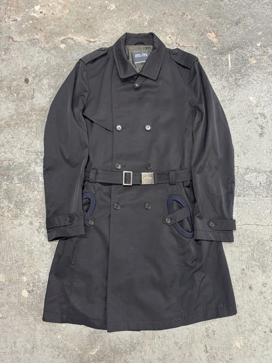 Jean Paul Gaultier FW2008 Jean Paul Gaultier Navy Nylon Long Jacket Size US L / EU 52-54 / 3 - 4 Thumbnail