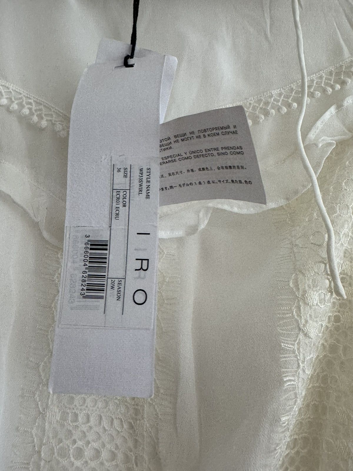 Iro IRO Swirl tiered lace-paneled shirred georgette mini dress Size S / US 4 / IT 40 - 7 Thumbnail