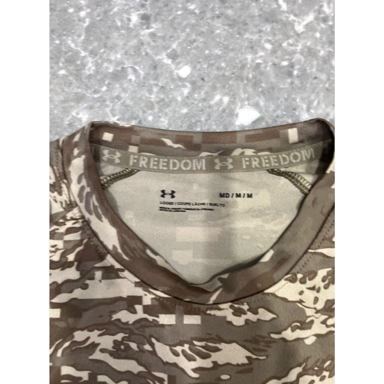 Under Armour Under Armour Freedom Tech Camo Short Sleeve Shirt M Mens Shirt Camouflage Brown - 90s? Size US M / EU 48-50 / 2 - 3 Thumbnail
