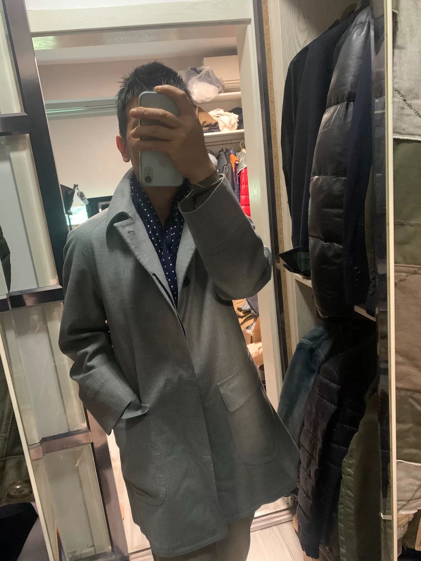 Ring Jacket elegant short gray driving jacket for autumn Size US L / EU 52-54 / 3 - 1 Thumbnail