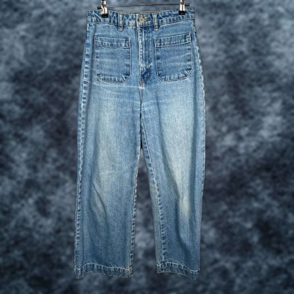 Vintage VINTAGE Rollas Womens Jeans Wide-Leg 27 High Rise Sailor Denim Blue 27 Inseam 26 In Womens Size 27" / US 4 / IT 40 - 1 Thumbnail