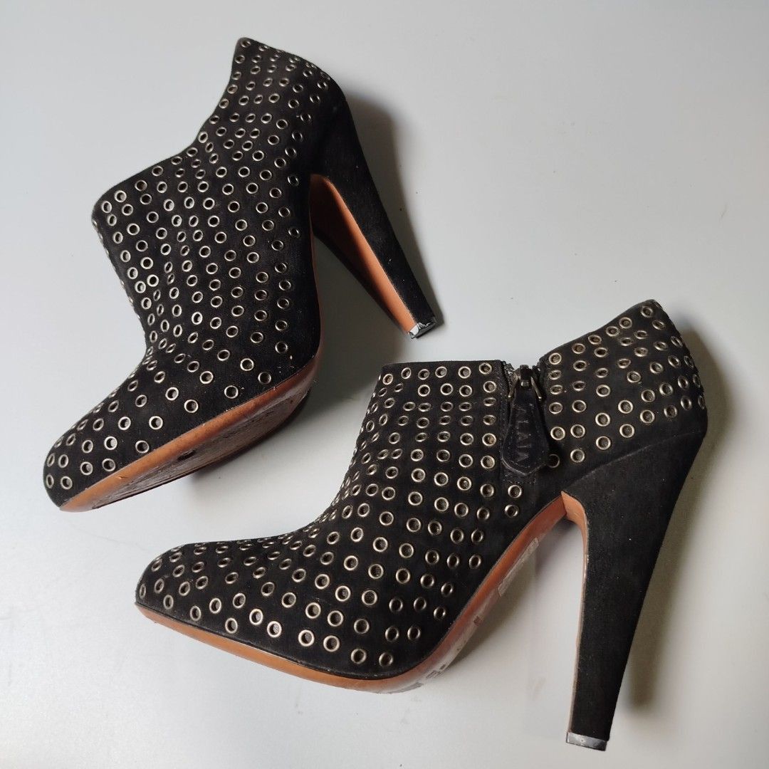 Alaia ALAÏA SUEDE EYELET BOOTIES Size US 6 / IT 36 - 1 Thumbnail
