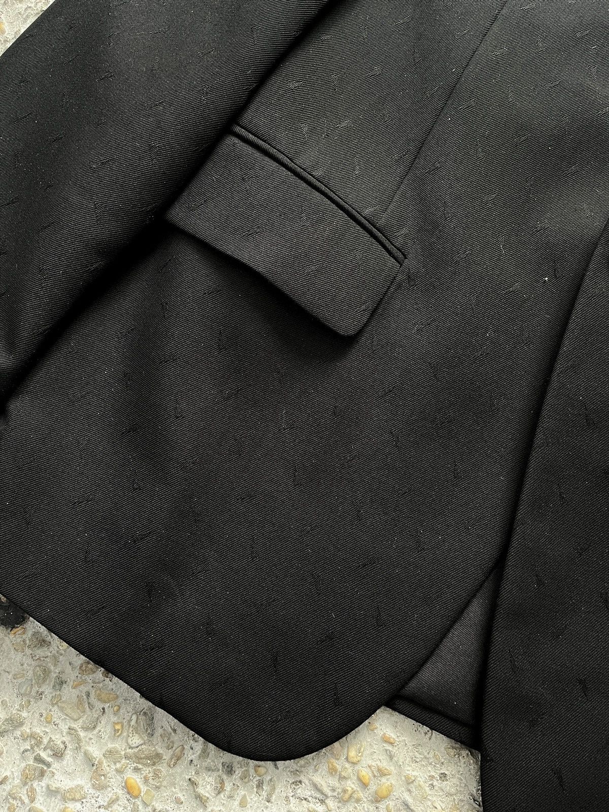 Saint Laurent Paris SS19 Black Satin Lapel Blazer Size 48R - 5 Thumbnail