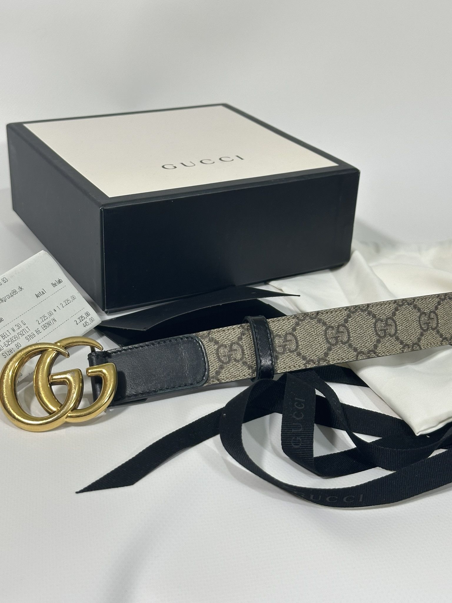 Gucci Gucci Belt Marmont Supreme GG Monogram Canvas Beige Size ONE SIZE - 7 Thumbnail