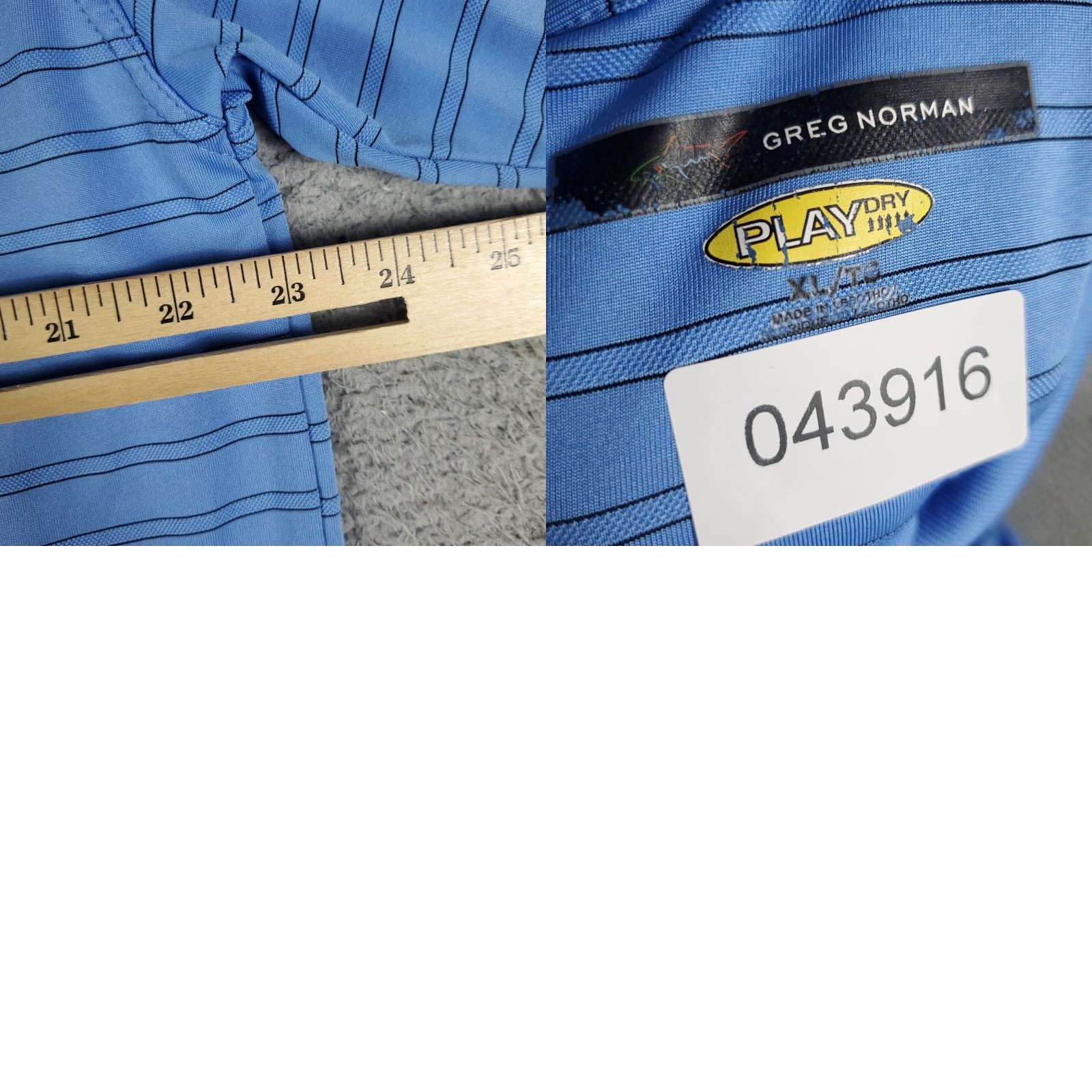 Vintage Greg Norman Polo Shirt Mens XL Blue Striped Polo Shirt Casual Short Sleeve Size US XL / EU 56 / 4 - 8 Thumbnail