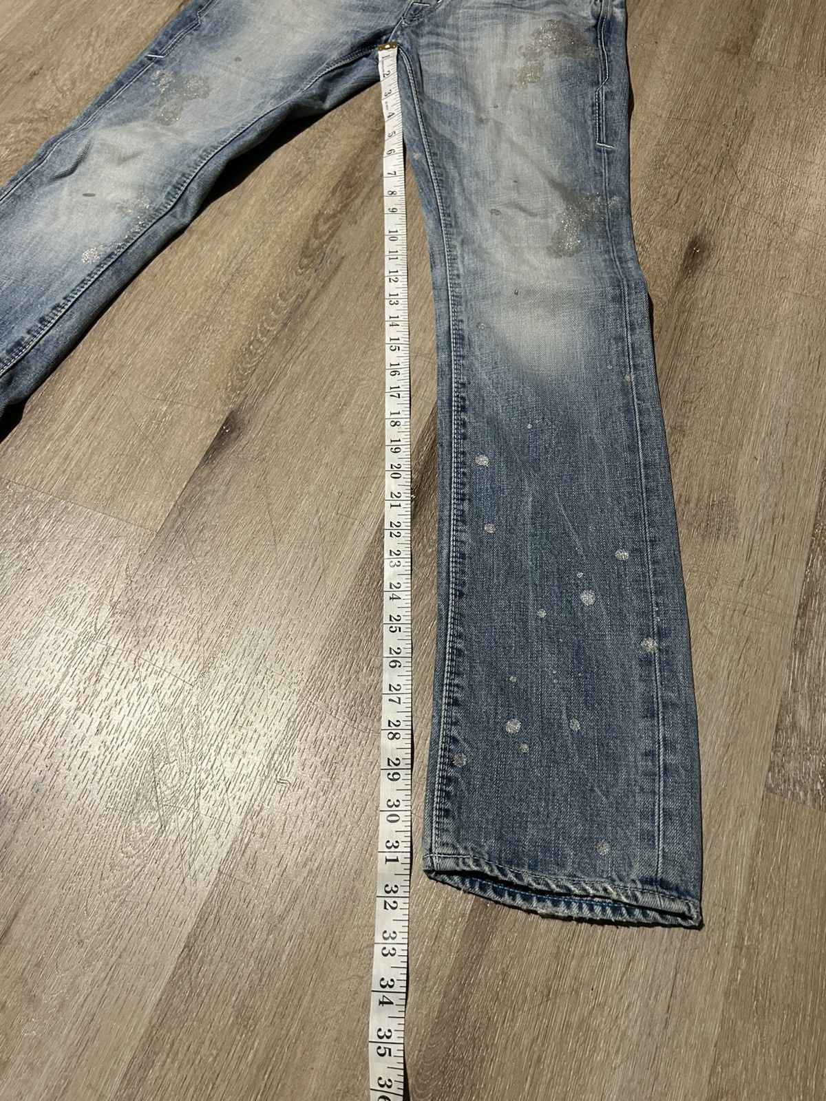 Vanquish Japanese Brand Vanquish Gold Glitter Splatter Skinny Jeans Size US 30 / EU 46 - 9 Thumbnail
