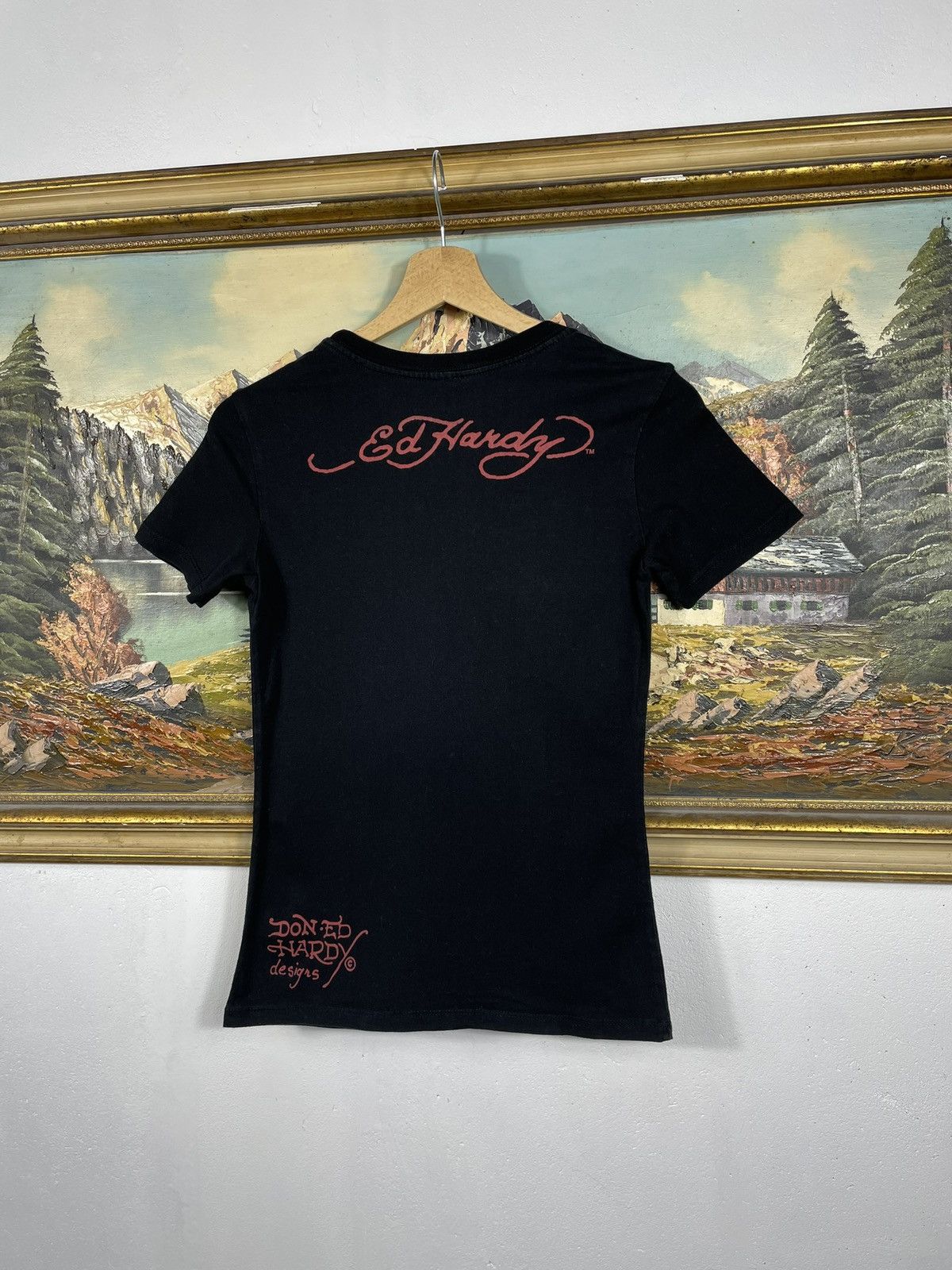Christian Audigier × Ed Hardy × Vintage Ed Hardy Retro 00s Tees Short Sleeve Affliction Grunge Cyber Size XS / US 0-2 / IT 36-38 - 5 Thumbnail