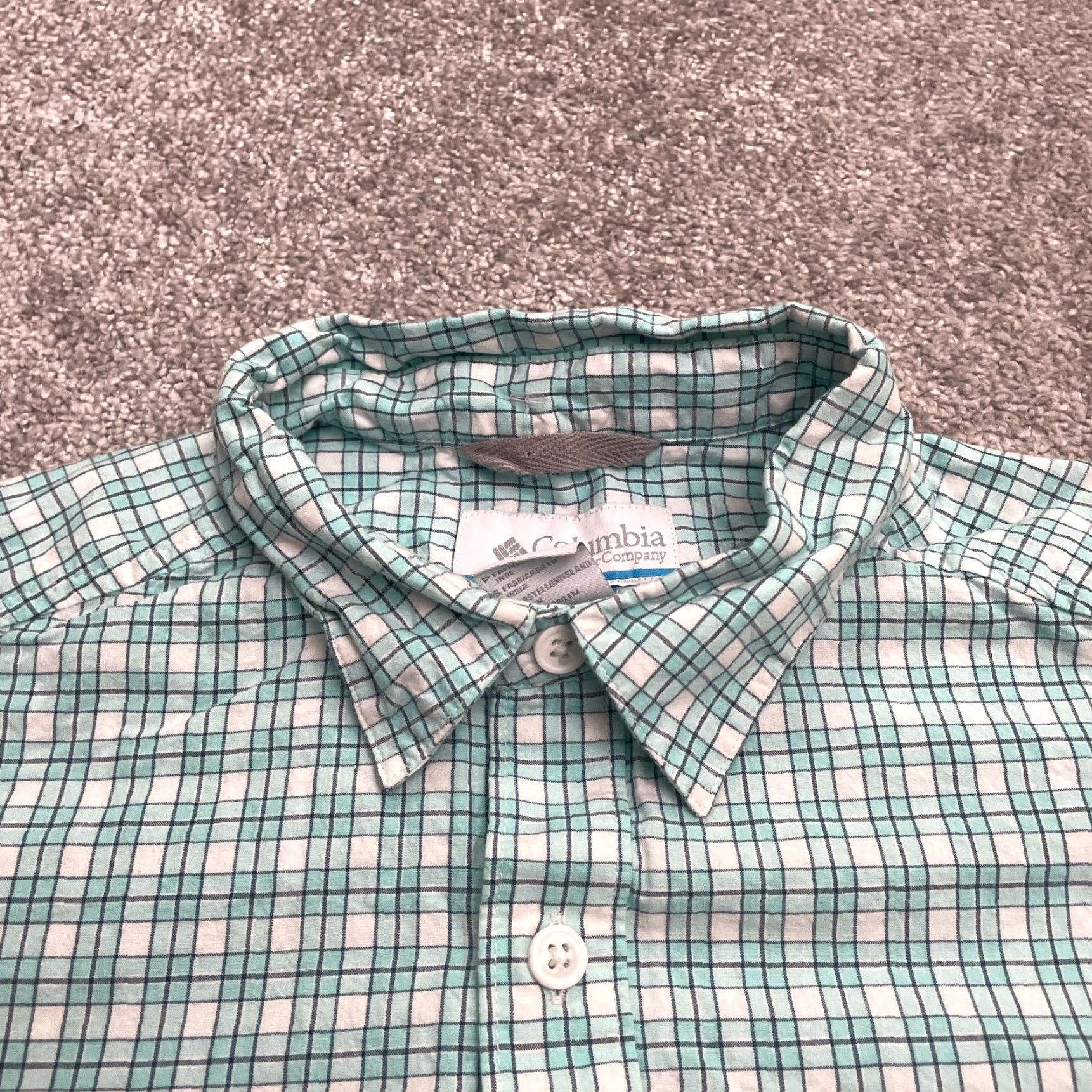 Vintage Columbia Button-Down Shirt Mens Small Green Plaid Long Sleeve Cotton Outdoor Top Size US S / EU 44-46 / 1 - 3 Thumbnail