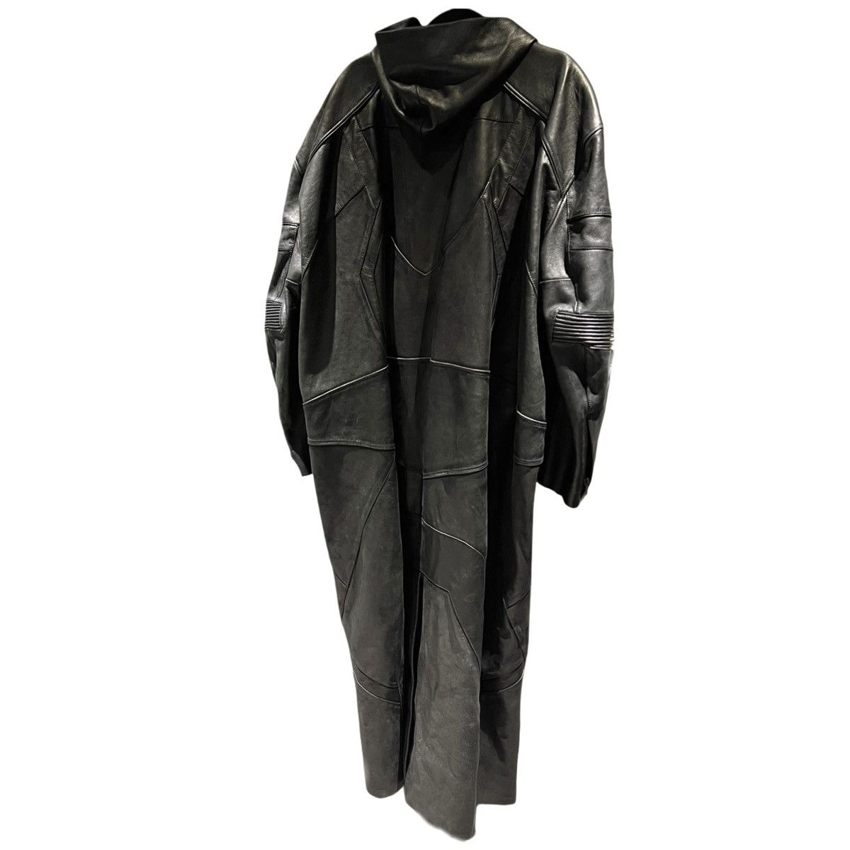 Balenciaga Balenciaga Hooded Leather Biker Coat Size US L / EU 52-54 / 3 - 3 Thumbnail