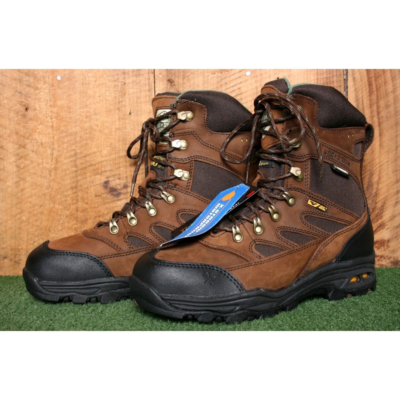 Vintage WOOD N' STREAM Instinct VGS 800g Insulated Boots Men's Sz. 8W Brown Leather Cordura Waterproof Hiking Boot Size US 8 / EU 41 - 2 Thumbnail