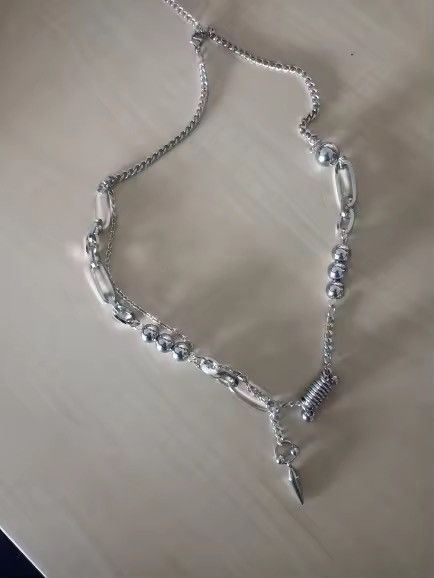 Japanese Brand Titanium Splicing Clavicle Rivet Pendant Necklace Size ONE SIZE - 4 Thumbnail