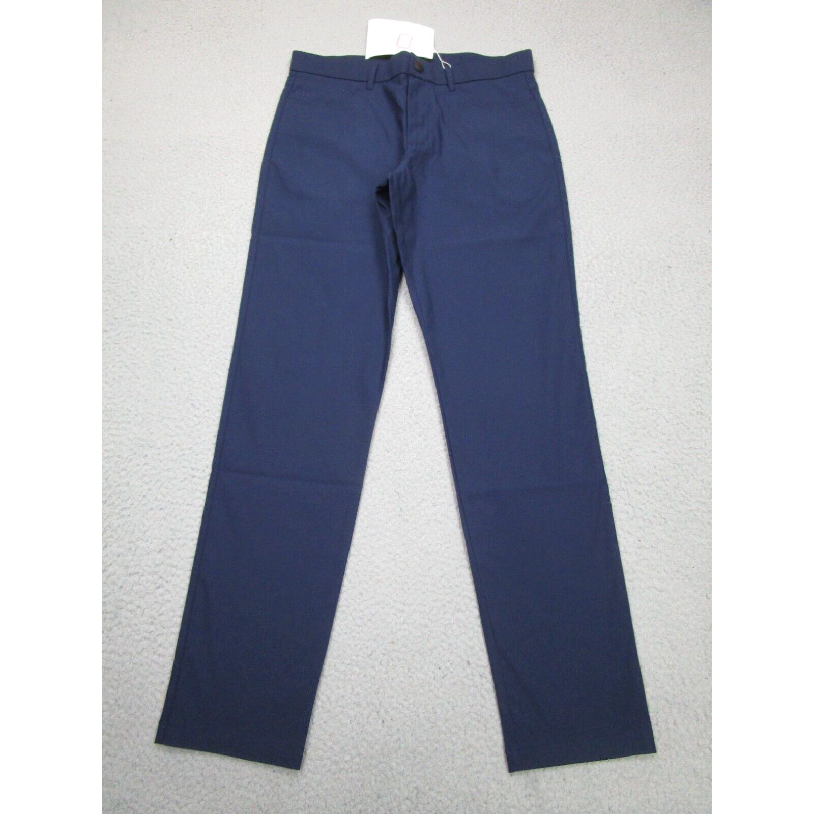 image of Vintage Greyson Pants Mens 33X32 Blue Chino Wainscott 5 Pocket Performance Trousers in White