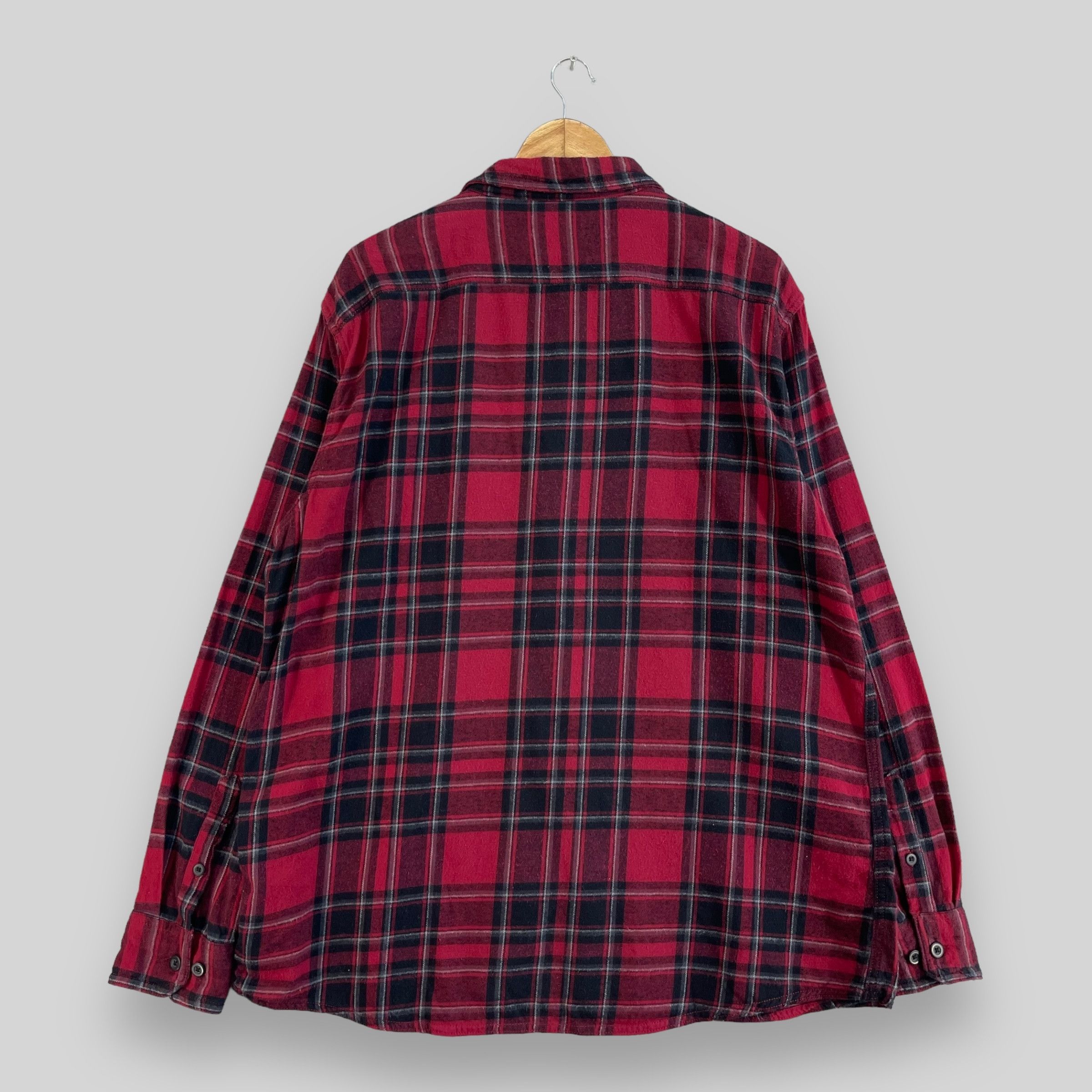 Flannel × Japanese Brand Vintage SONOMA Plaid Checkered Red/Black Flannel Button Up Size US XL / EU 56 / 4 - 7 Thumbnail