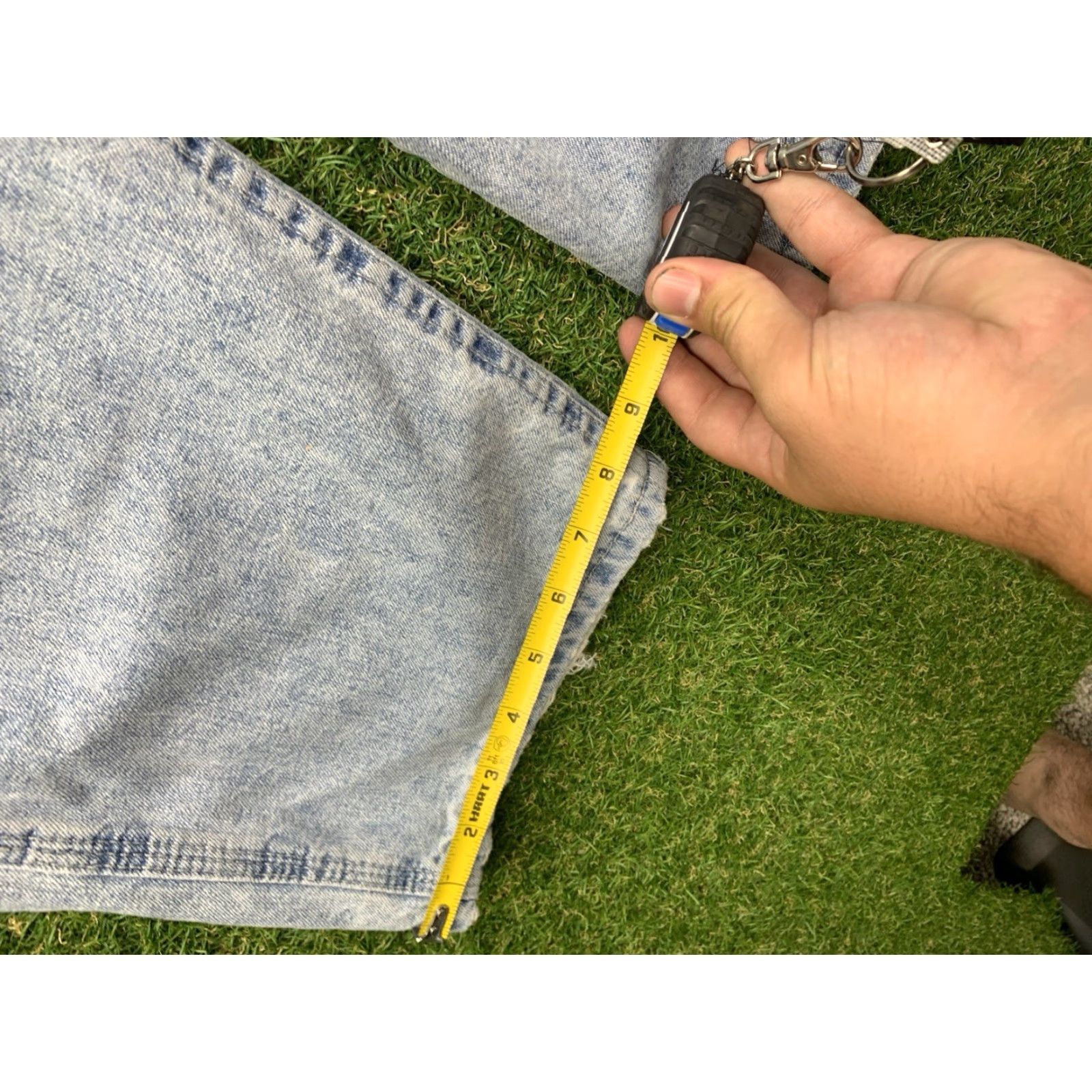 Lee VINTAGE Lee Carpenter Jeans Mens 30x29 Baggy Straight Leg Light Wash Grunge y2k 90s Punk Skater Casual Jeans Mens Size US 30 / EU 46 - 5 Thumbnail