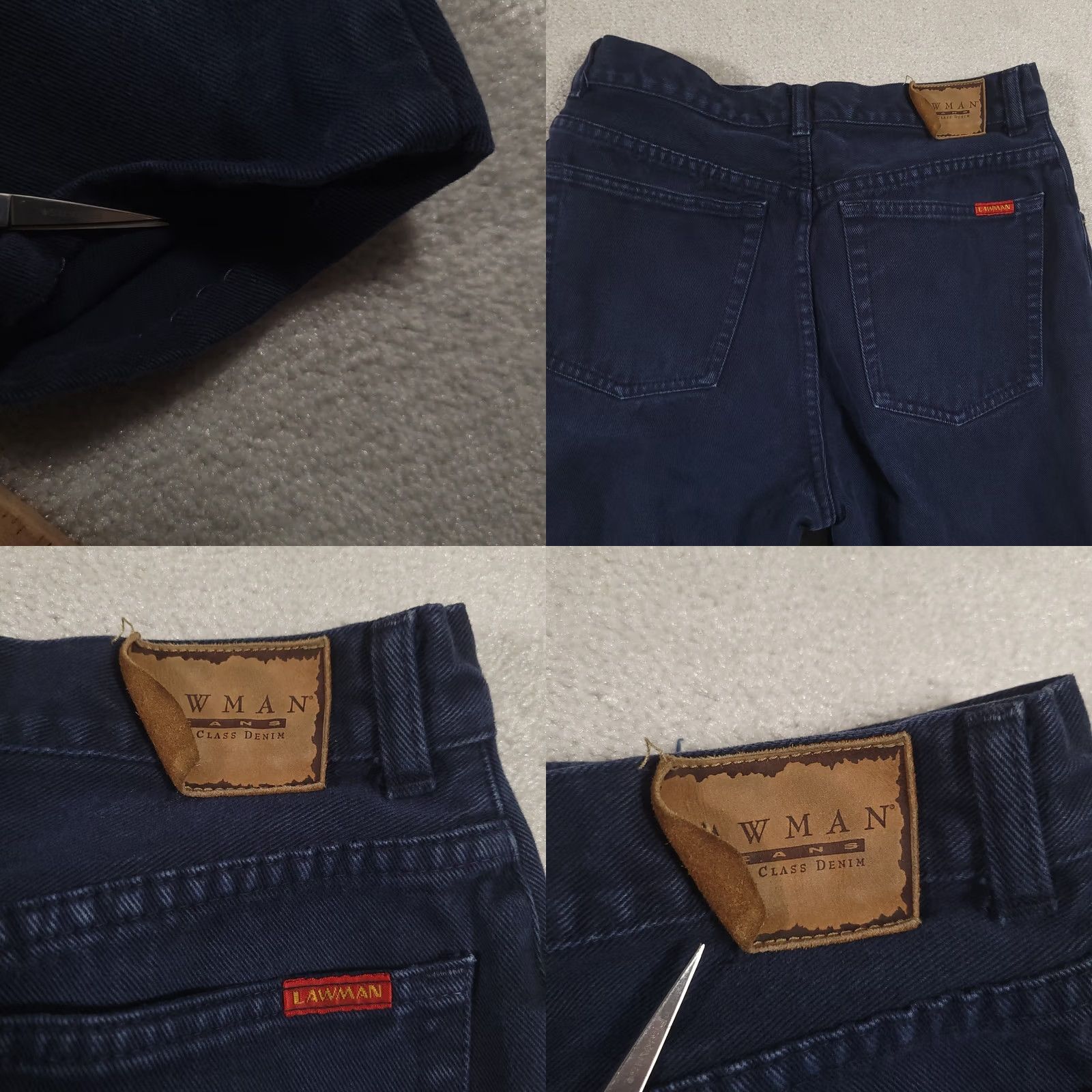 Vintage VINTAGE Lawman Womens High Rise Blue Denim Jeans Size 13 Western Hemmed 5-Pocket Design Straight 90s Cowgirl Retro Jeans Size 34" / US 12 / IT 48 - 8 Thumbnail
