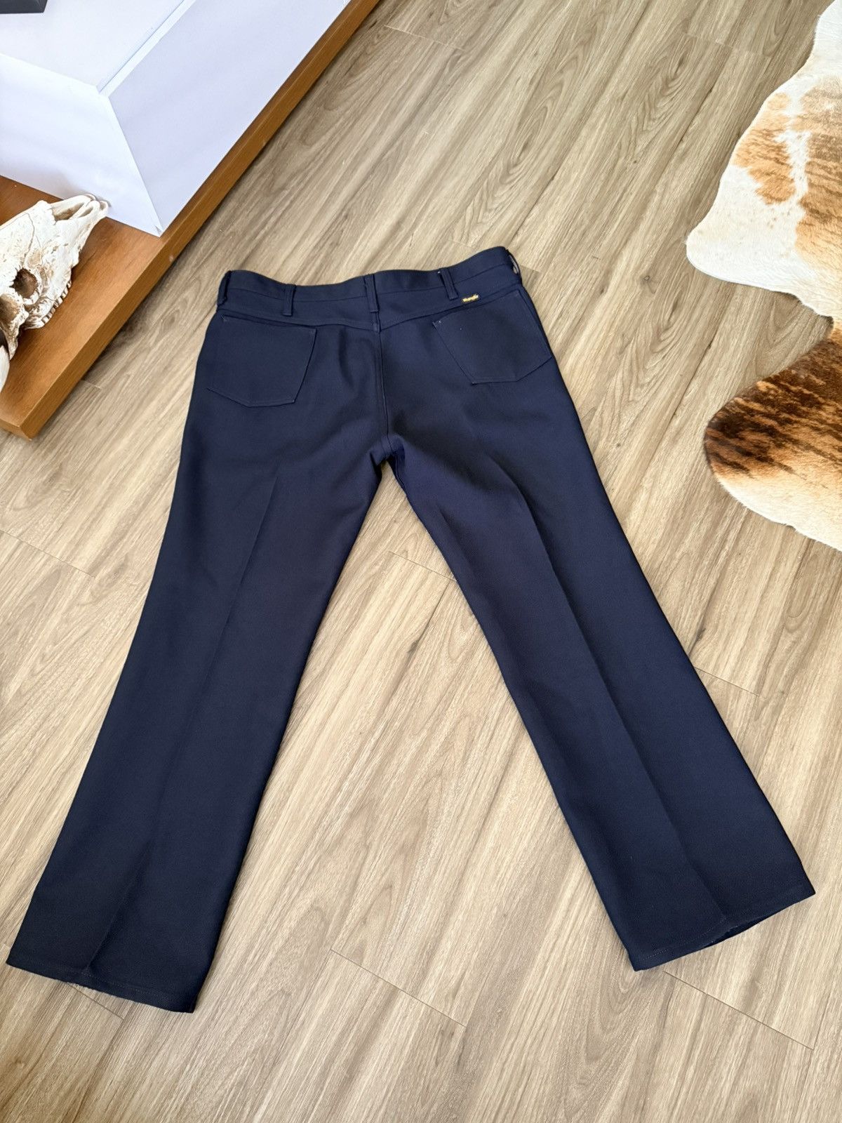 Wrangler Vintage Wrangler Pants 40x 30 Navy Polyester Western Slacks Size US 40 / EU 56 - 4 Thumbnail