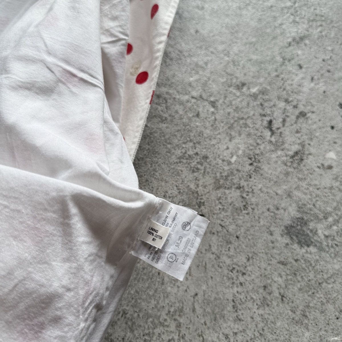 Aquascutum Aquascutum London Womens White Red Polka Dot Coat Jacket Size L / US 10 / IT 46 - 7 Thumbnail