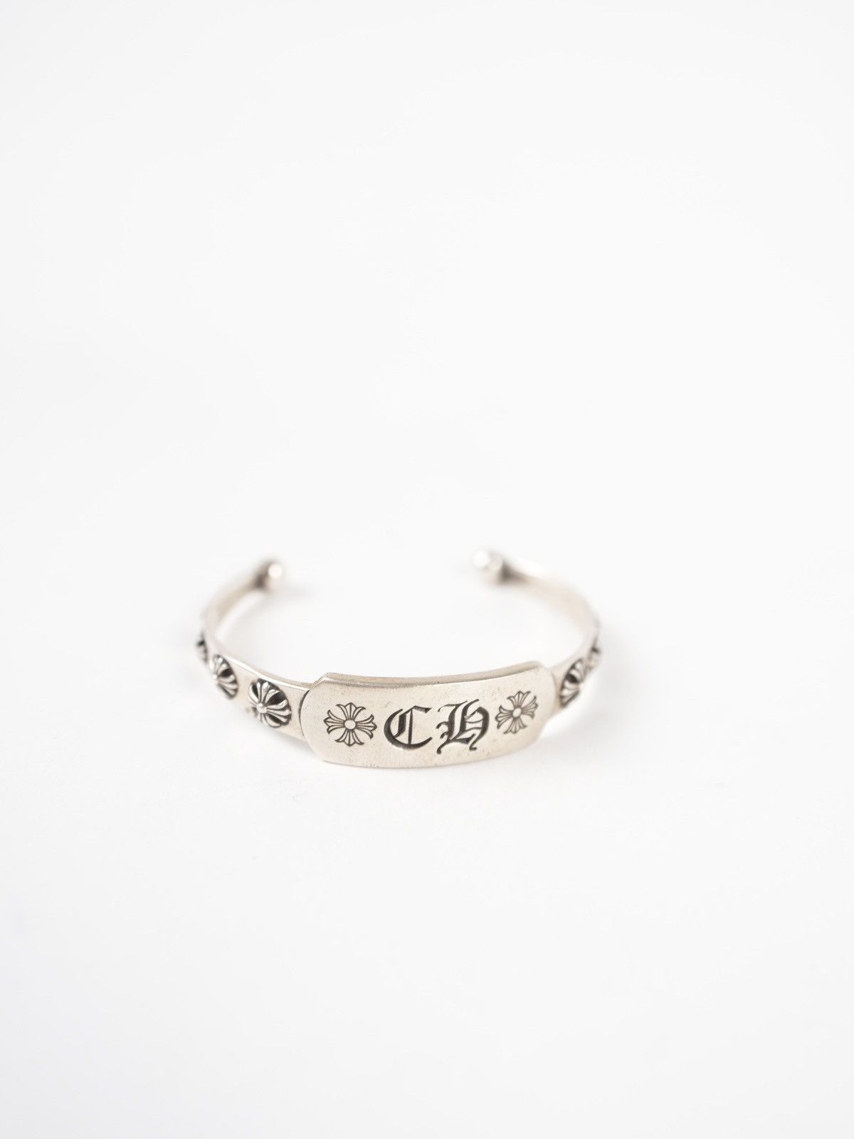 image of Chrome Hearts Ch Plus Bangle Bracelet in Silver, Women's