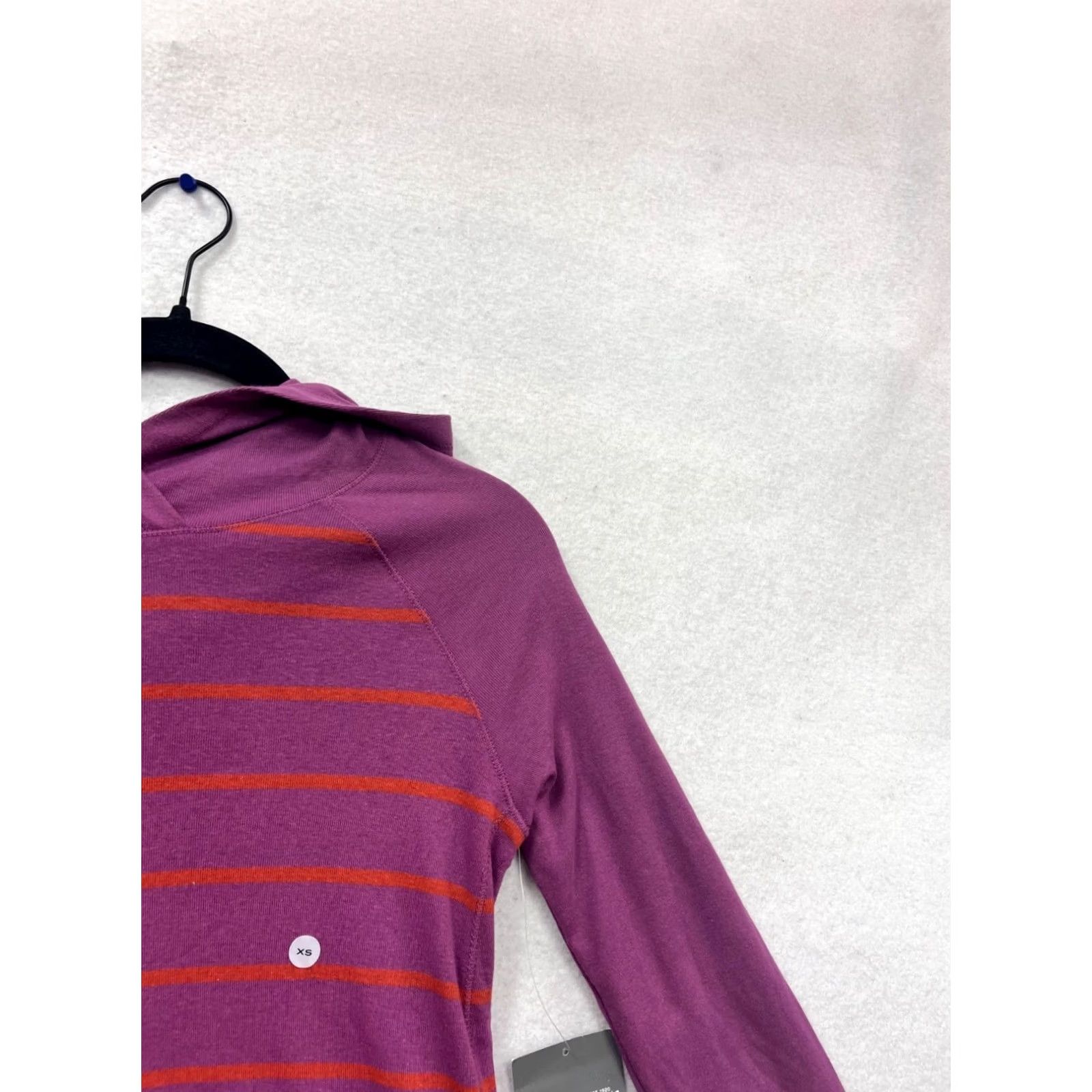 Eddie Bauer Eddie Bauer Hooded Long Sleeve Shirt Womens XS Striped Purple Size XS / US 0-2 / IT 36-38 - 6 Thumbnail