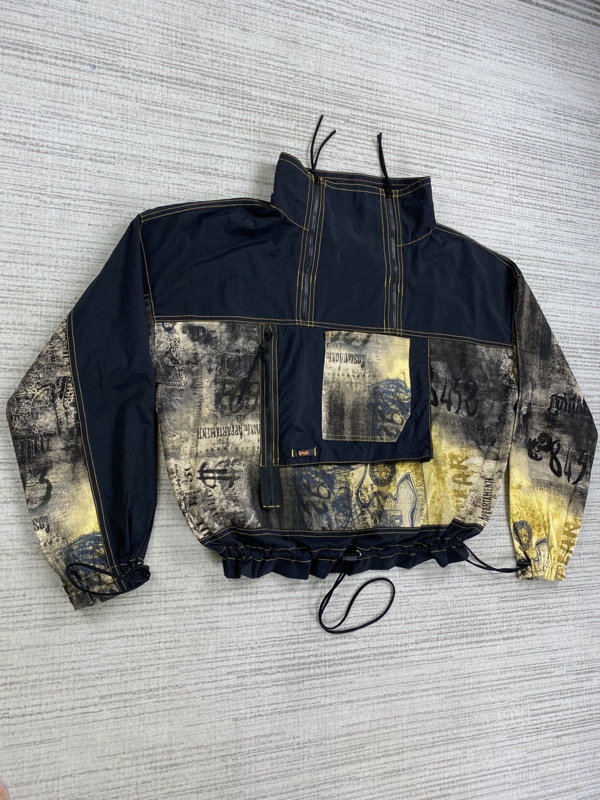 Japanese Brand × Vintage Vintage EASE Anorak In Coated Rare Graphics Printed Jacket Size US L / EU 52-54 / 3 - 3 Thumbnail