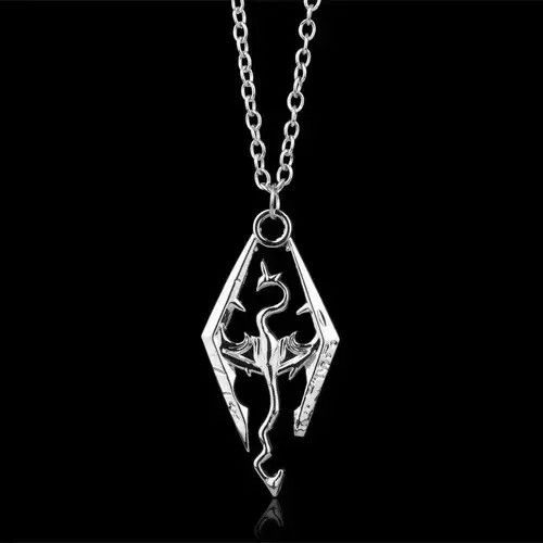 Vintage Unisex Skyrim Elder Scrolls Dragon Pendant Size ONE SIZE - 3 Thumbnail