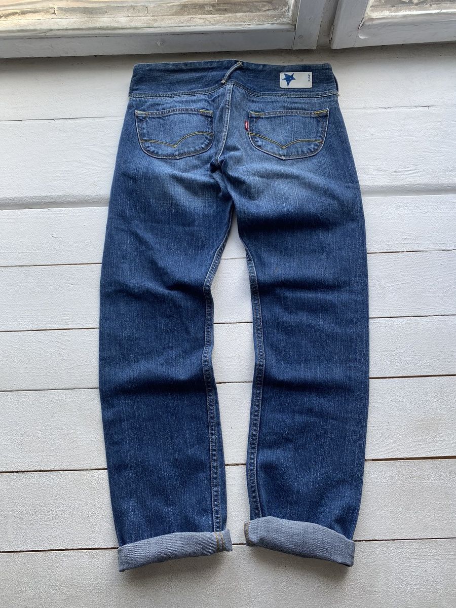 Japanese Brand × Levi's × Vintage VNTG Levis Blue Fingered Genius Star Selvedge Jeans 32 Size 32" / US 10 / IT 46 - 5 Thumbnail