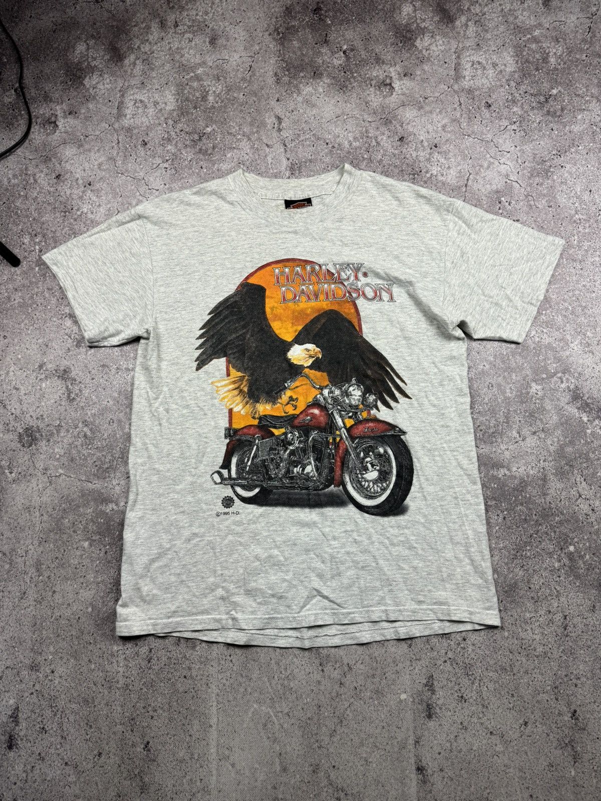 Harley Davidson Vintage 1995 Harley Davidson Eagle Biker T Shirt Las Vegas Size US M / EU 48-50 / 2 - 2 Thumbnail