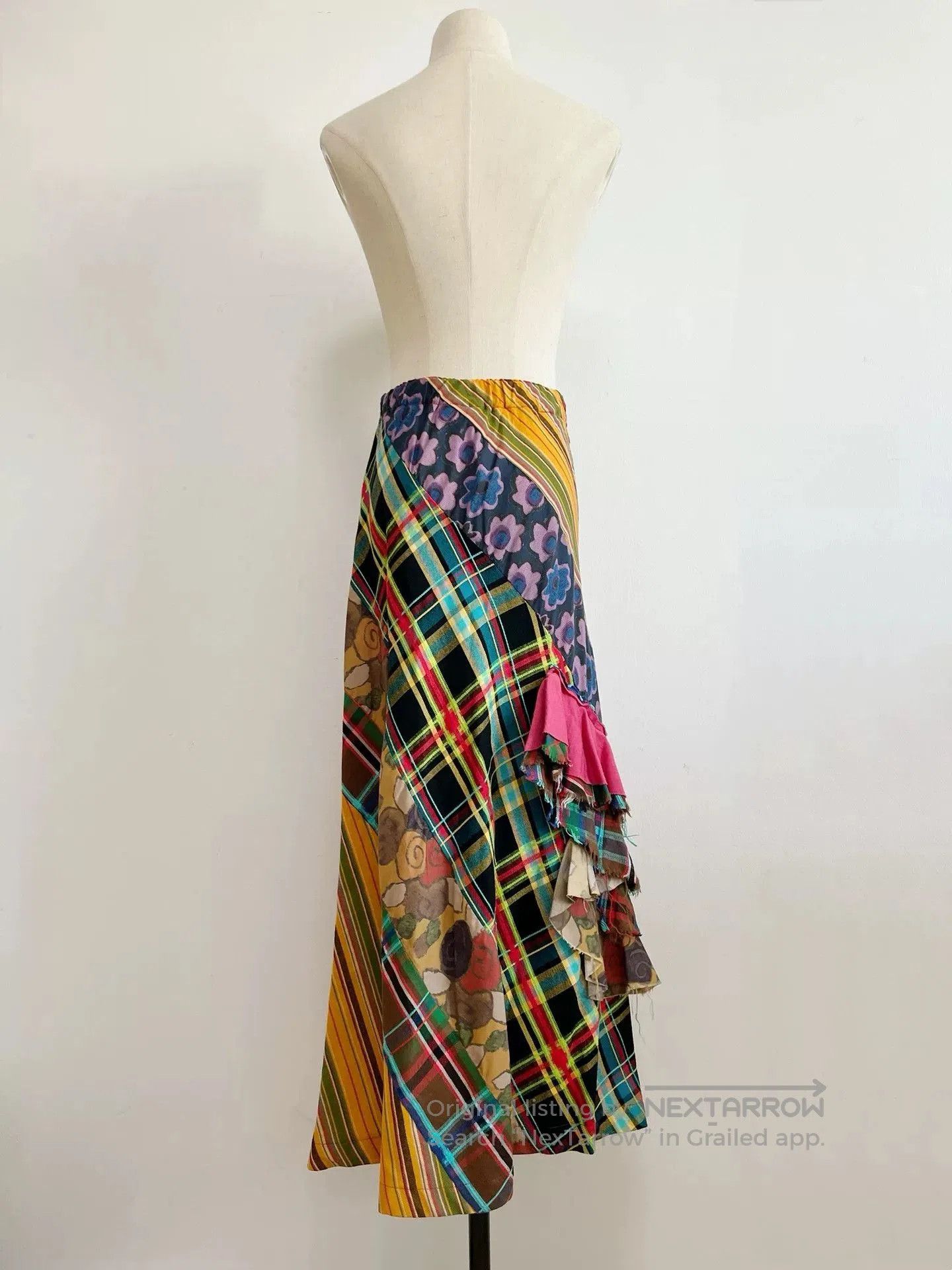Rei Kawakubo Comme des Garçons Robe de Chambre Patchwork Skirt. Size 32" / US 10 / IT 46 - 7 Thumbnail
