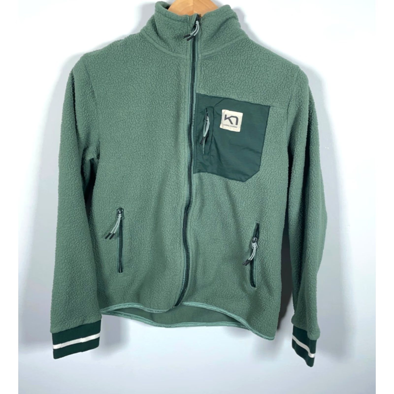 Vintage Kari Traa Rothe Midlayer Jacket Women's M Green Full Zip Lightweight Pockets Unlined Fleece 622569 Style Outdoor Retro 90s? Size M / US 6-8 / IT 42-44 - 2 Thumbnail