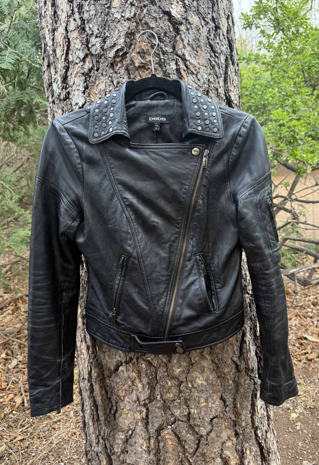 Bebe Vintage Y2k Bebe leather jacket with studs Size S / US 4 / IT 40 - 1 Thumbnail