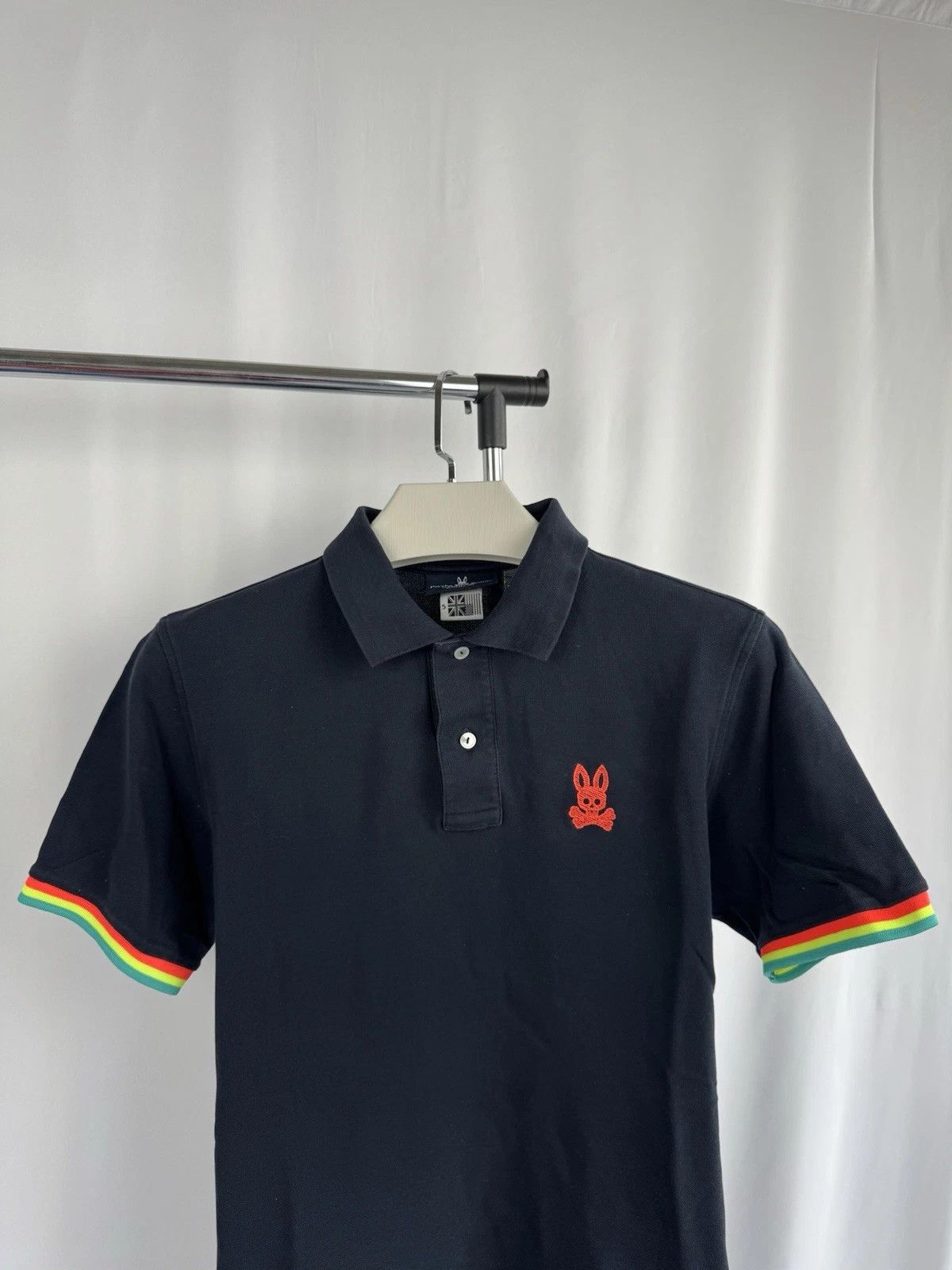 Psycho Bunny Authentic Psycho Bunny Polo – Black Cotton Shirt –Red Embroi Size US M / EU 48-50 / 2 - 2 Thumbnail