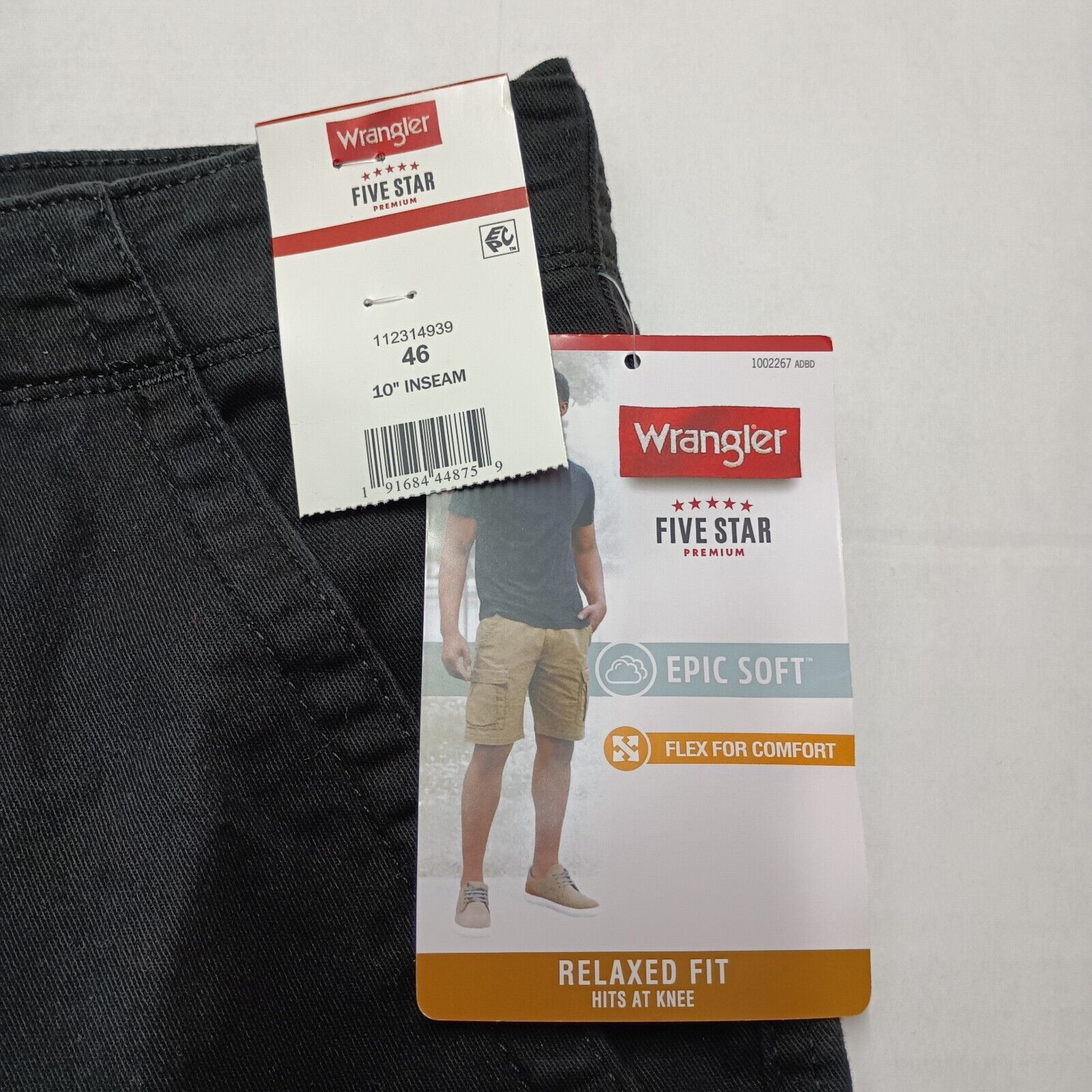 Wrangler Wrangler Cargo Shorts Men's 46 Black Relaxed Fit Soft Cotton Size US 44 / EU 60 - 8 Thumbnail