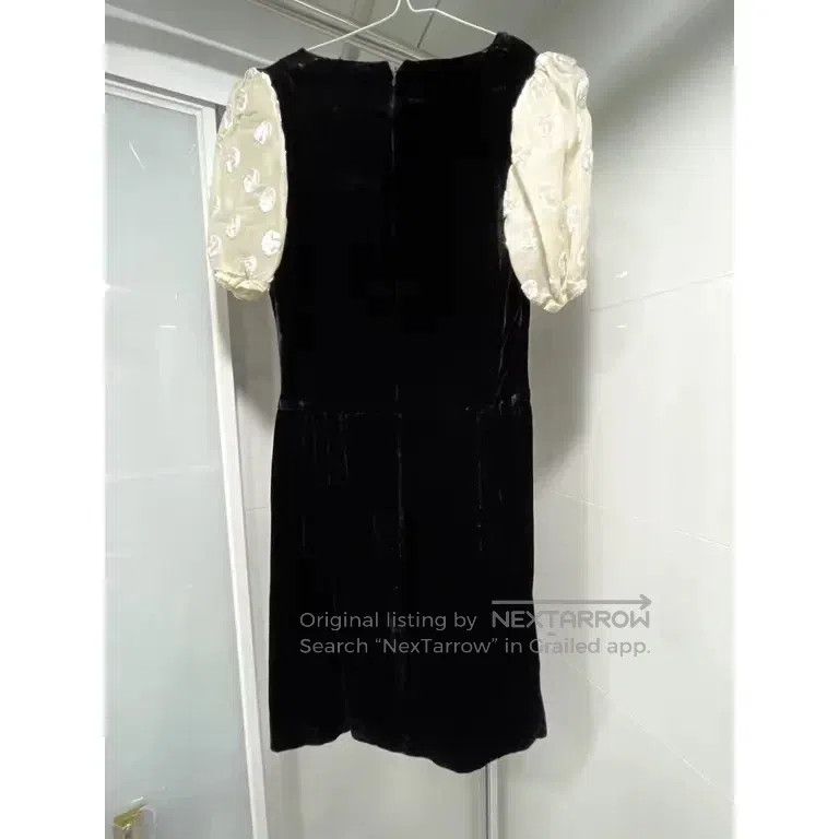Valentino Valentino Black puff sleeve velvet dress Size S / US 4 / IT 40 - 4 Thumbnail