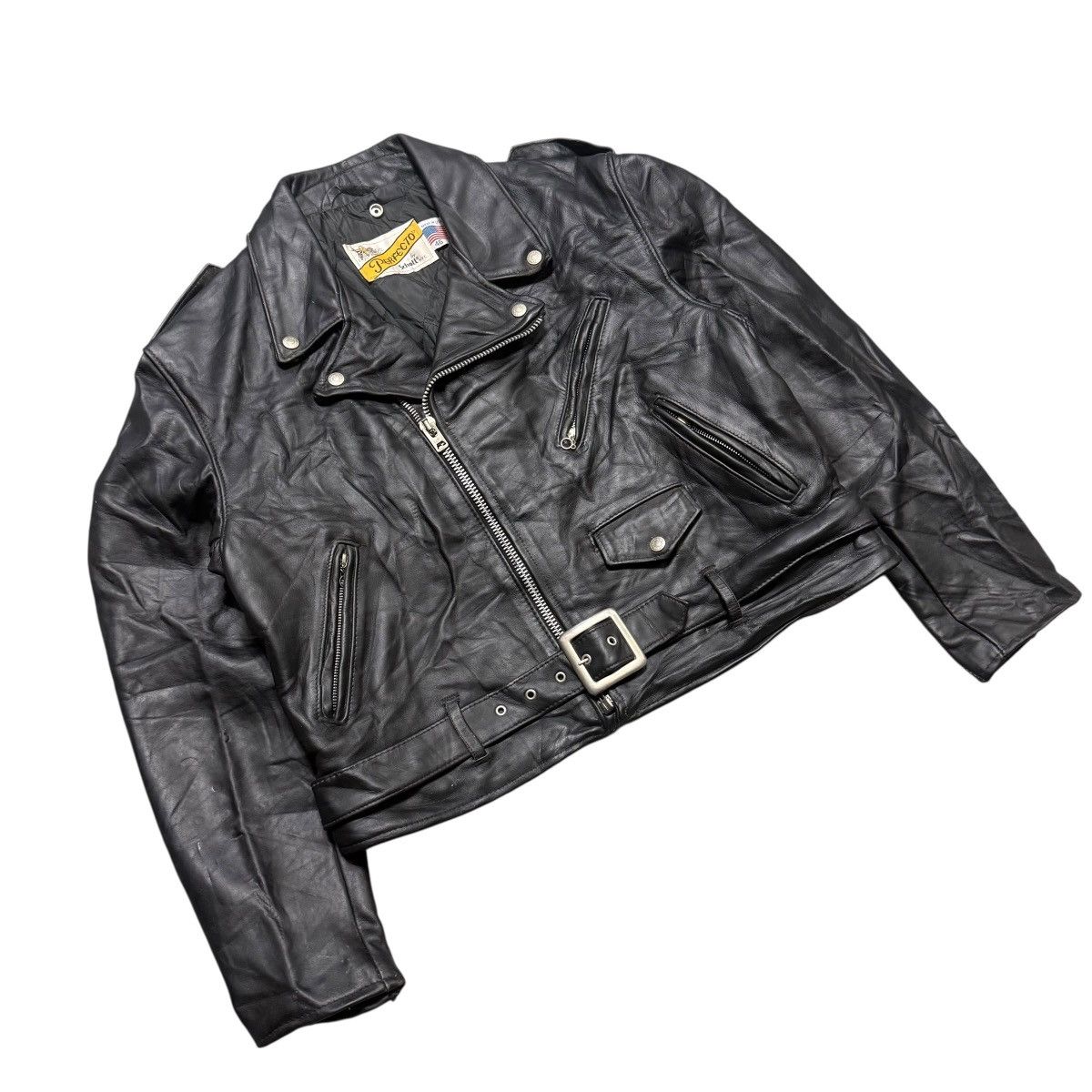 Schott Vintage Schott Perfecto Double Colar Leather Jacket Size US M / EU 48-50 / 2 - 3 Thumbnail