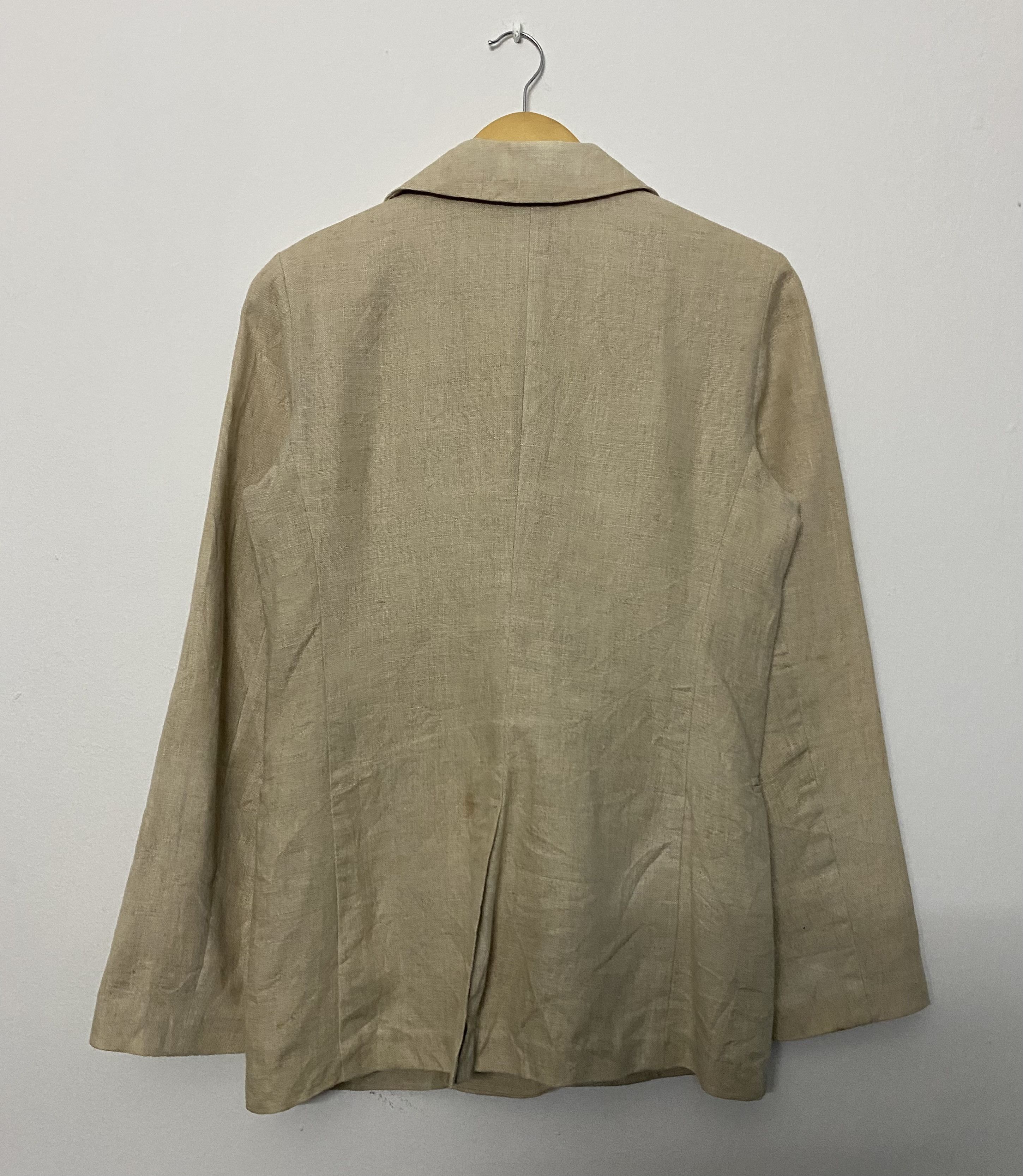 Michael Kors MICHAEL Michael Kors Linen Blend Single Button Blazer - Tan Size S / US 4 / IT 40 - 2 Thumbnail