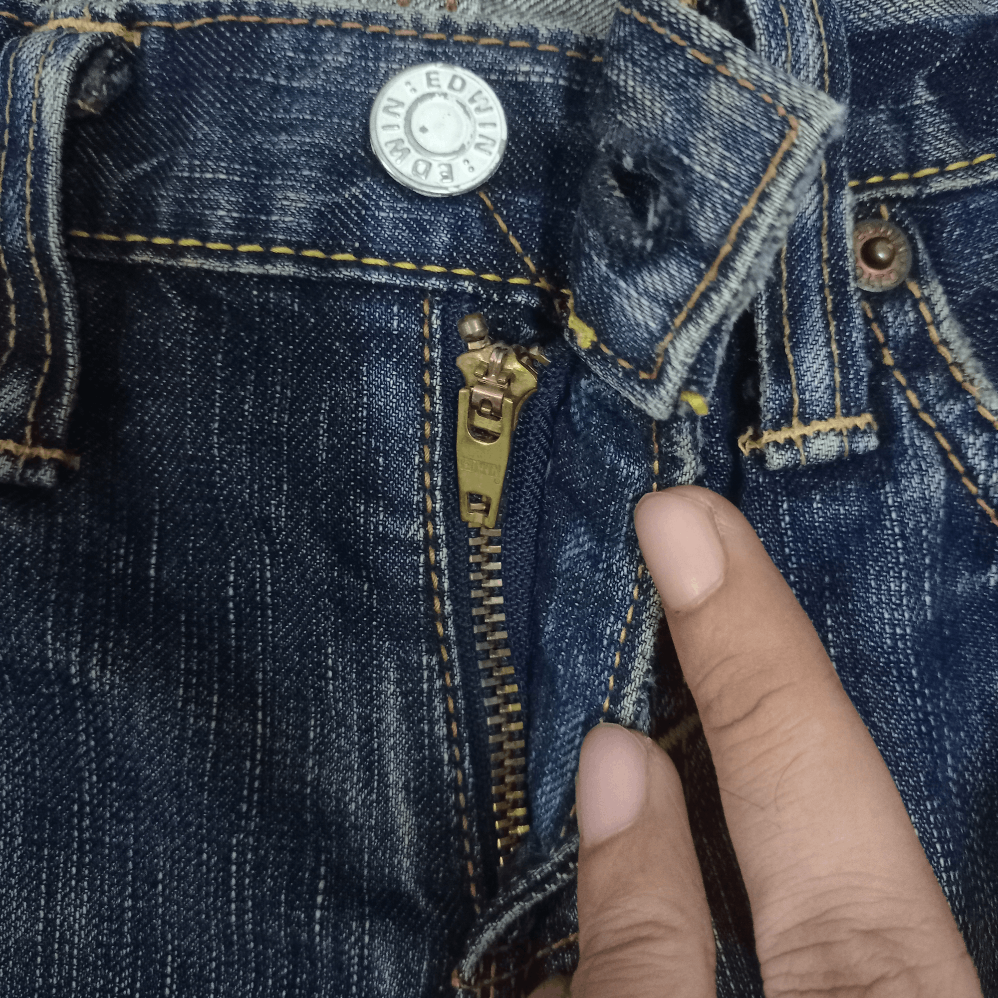 Edwin Vintage Japanese Edwin 503 Mudwash Ripped Jeans 30x29 Size 30" / US 8 / IT 44 - 3 Thumbnail