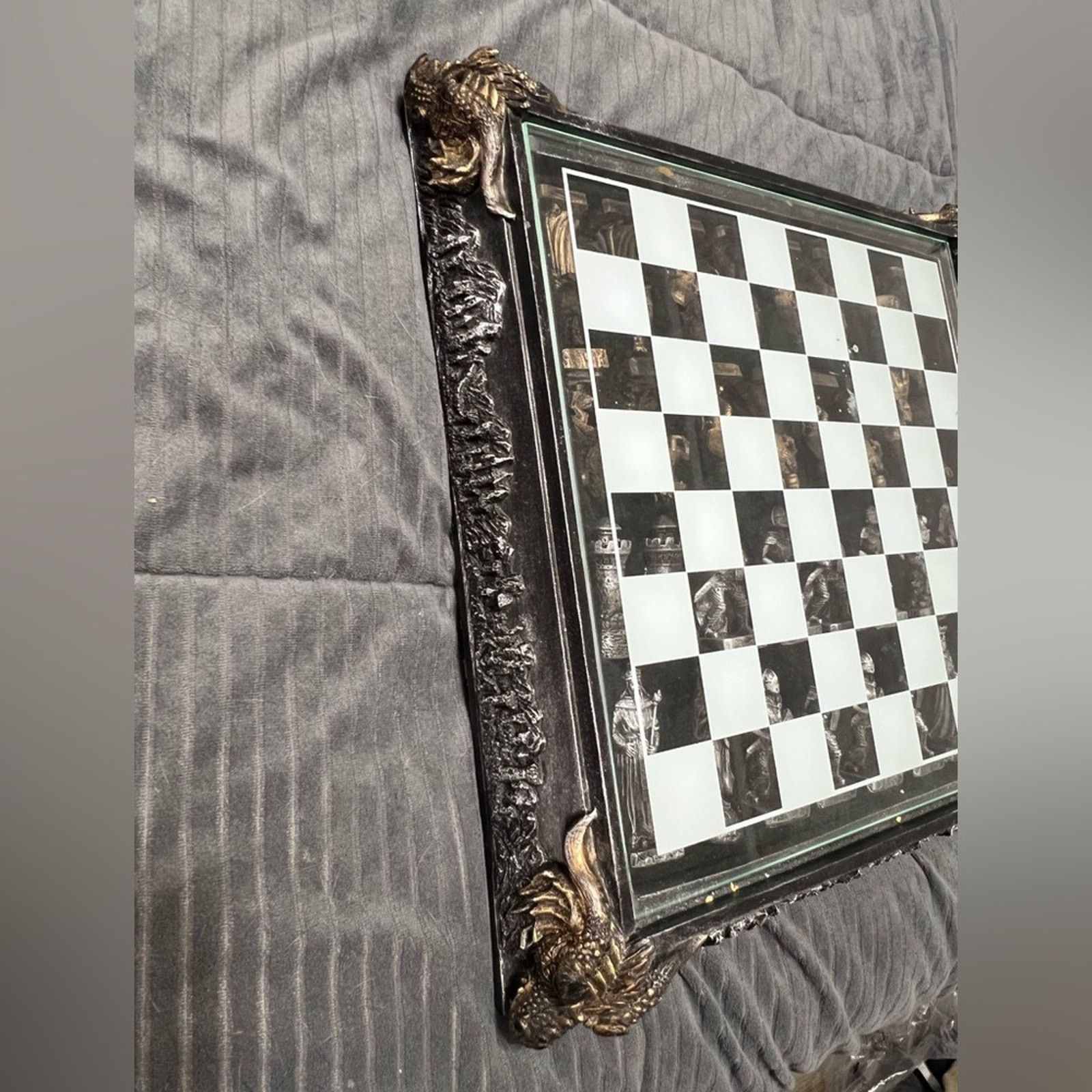 Dragonfly Vintage Dragon Crest Medieval Chess Board Set - Complete Size ONE SIZE - 4 Thumbnail