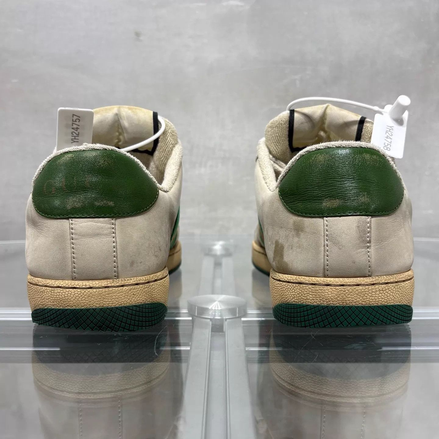 Gucci Gucci Green Dirty Sneakers UK5/39 YH24757 Size US 6 / EU 39 - 6 Thumbnail