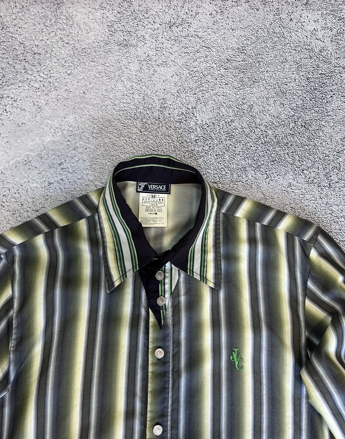 Versace Jeans Couture Versace Jeans Couture Shirt Long Sleeve Collared Striped Size M / US 6-8 / IT 42-44 - 4 Thumbnail