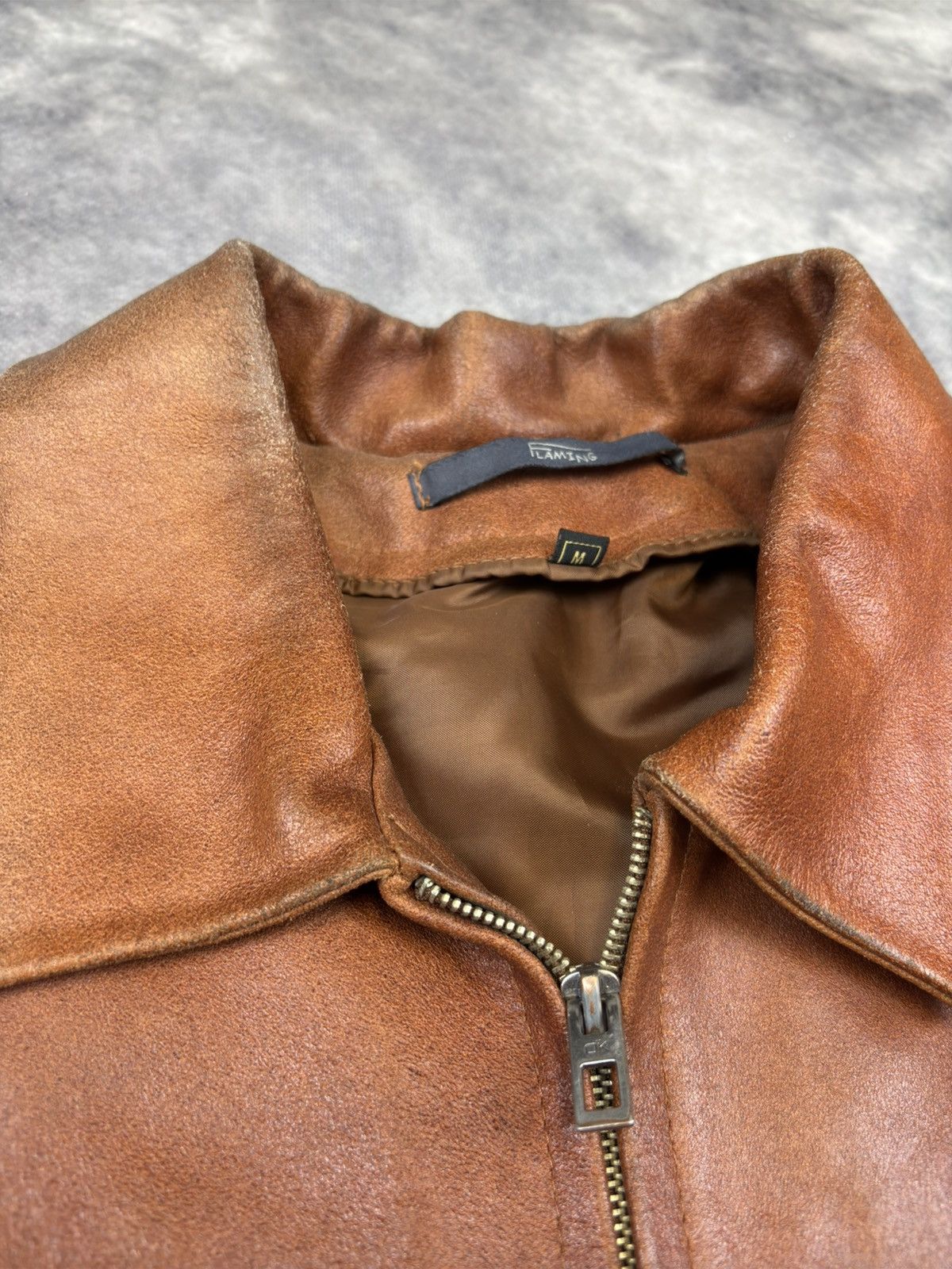 Other Vintage Brown Real Leather Jacket Old Money Detroit 90s Rare Size US L / EU 52-54 / 3 - 2 Thumbnail