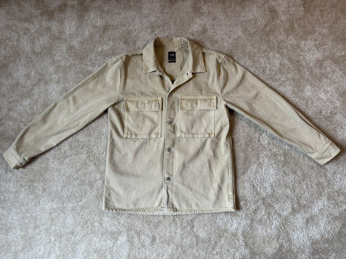 Zara Beige Overshirt Jacket - Zara Size US L / EU 52-54 / 3 - 1 Thumbnail
