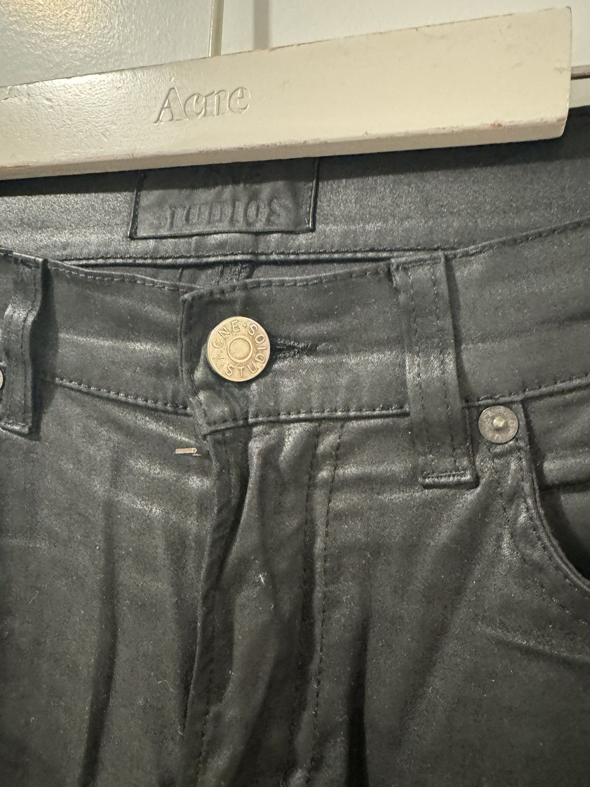 Acne Studios Acne Studios waxed “pleather” jeans 2017 Size US 28 / EU 44 - 3 Thumbnail