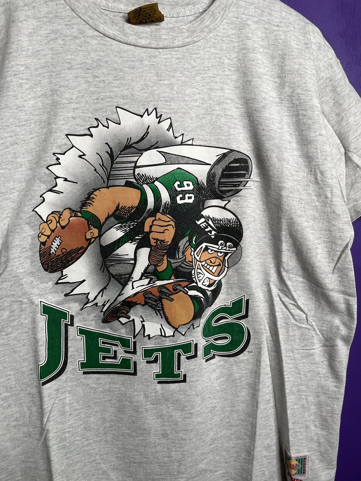 NFL Vintage 1993 Nutmeg New York jets breakthrough t-shirt Size US L / EU 52-54 / 3 - 3 Thumbnail