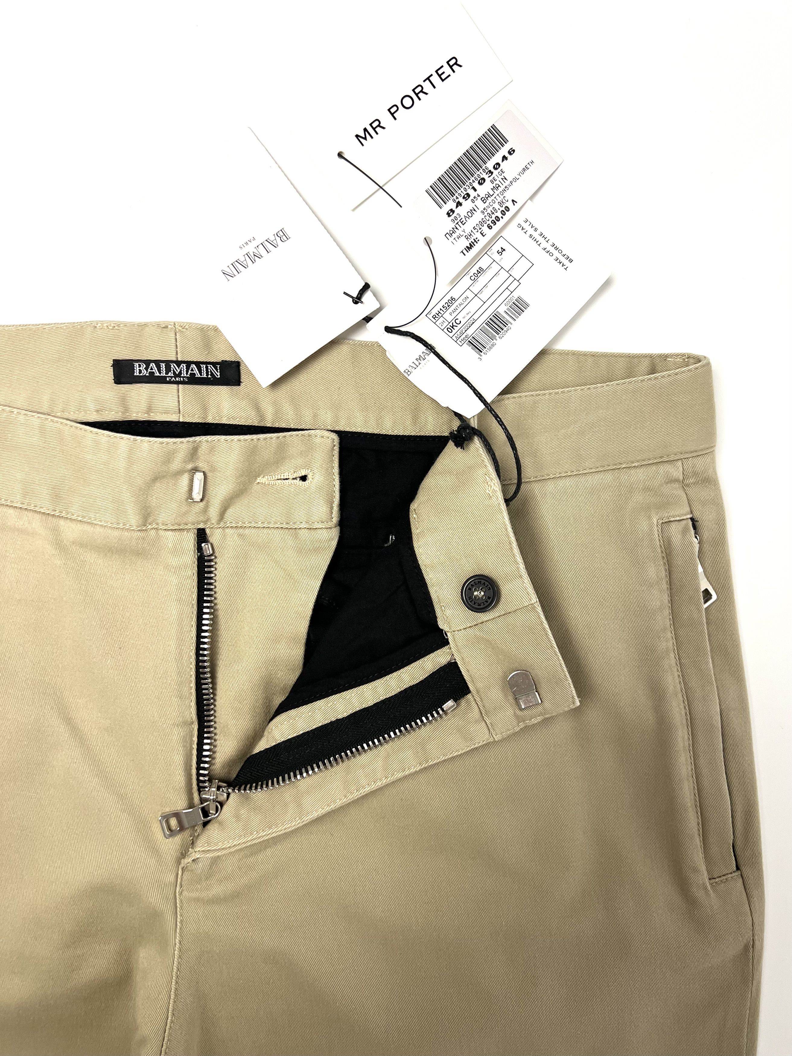 Balmain 690€ BALMAIN PARIS COTTON BLEND CASUAL PANTS MADE IN ITALY Size US 38 / EU 54 - 7 Thumbnail