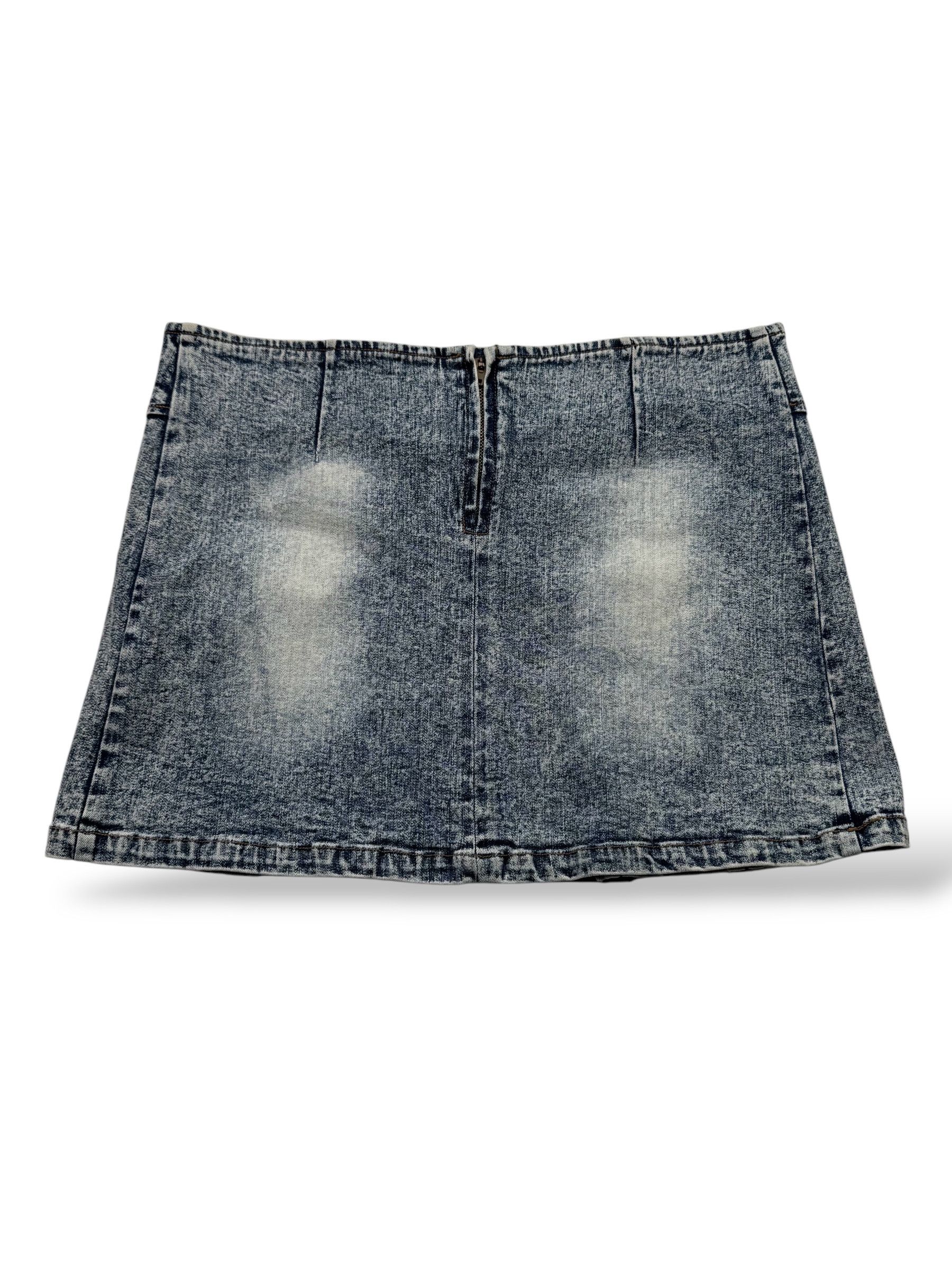 Japanese Brand Vintage Faded Mini Skirt W168(V9) Size 28" / US 6 / IT 42 - 3 Thumbnail