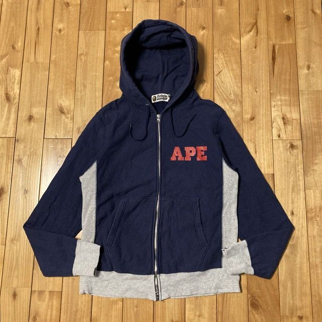 Bape BAPE College logo zip hoodie Navy a bathing ape NIGO Size US M / EU 48-50 / 2 - 2 Thumbnail