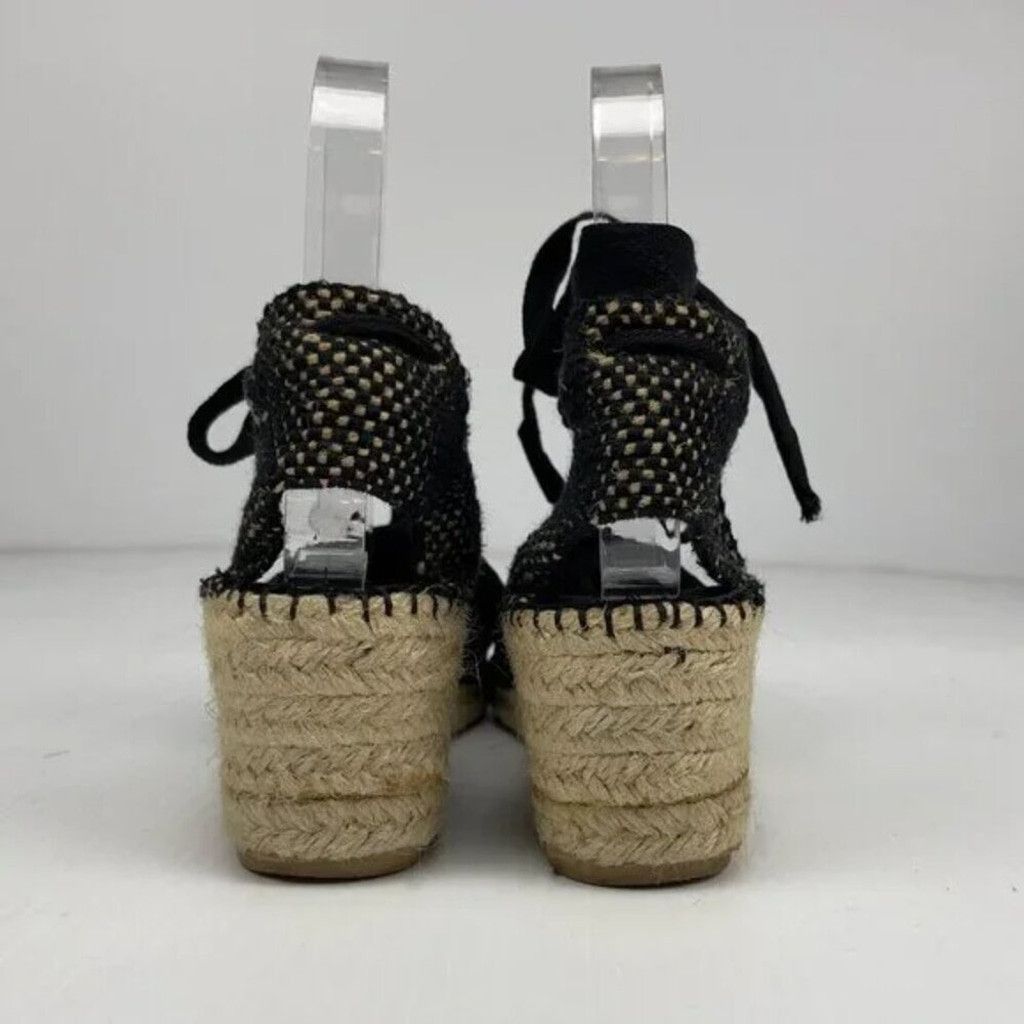 Alice San Diego DIEGOS Lola Ribbons Rope Handcrafted Black Espadrilles 39 Size US 8 / IT 38 - 8 Thumbnail