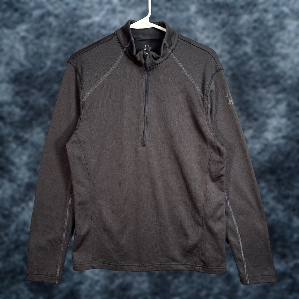 Spyder VINTAGE Spyder Sweater Pullover 1/4 Zip Adult Small Black Performance Mens Size US S / EU 44-46 / 1 - 1 Thumbnail