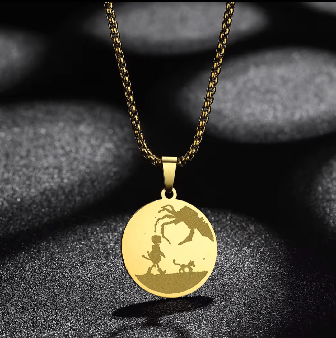 Other CORALINE Stainless Steel Necklace Circle Disc Pendant NEW Size ONE SIZE - 4 Thumbnail