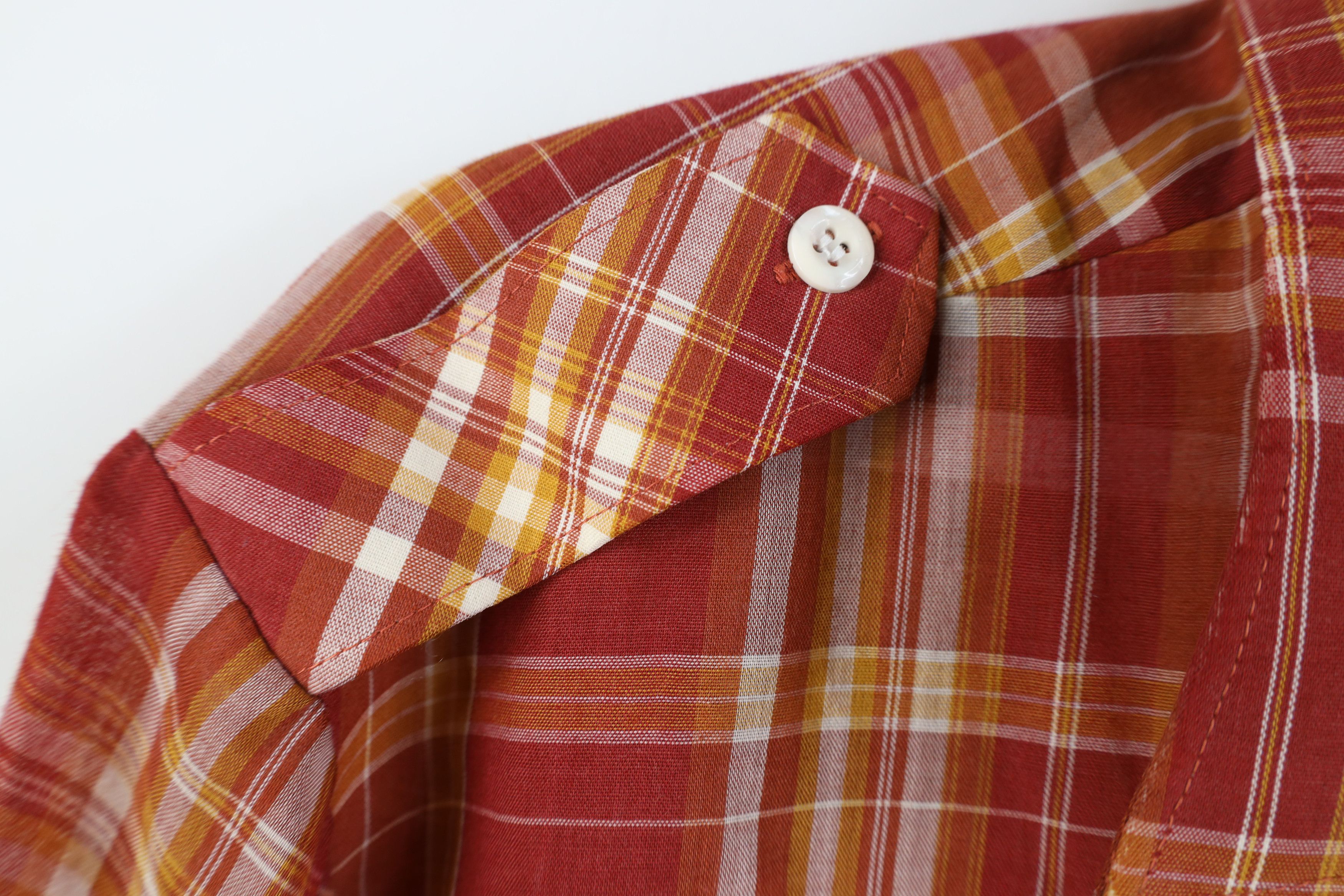 Vintage Vintage 70s Streetwear Bush Collared Button Shirt Plaid Size US L / EU 52-54 / 3 - 4 Thumbnail